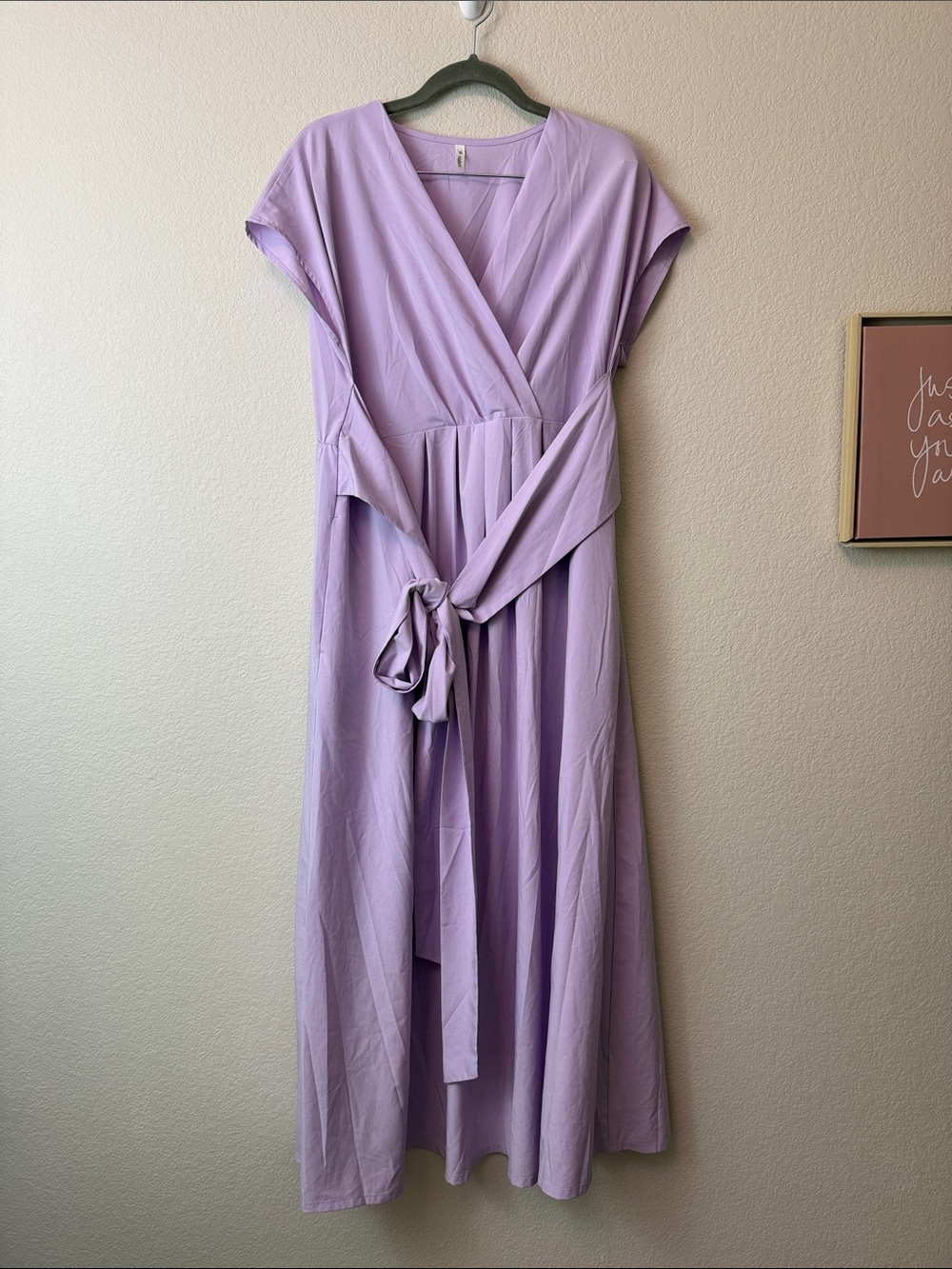 Halara Lilac Wrap Maxi Dress with Tie Waist - Women Size Medium